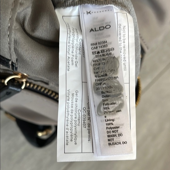 ALDO Taupe Gold Hardware Satiny Backpack - Picture 12 of 13